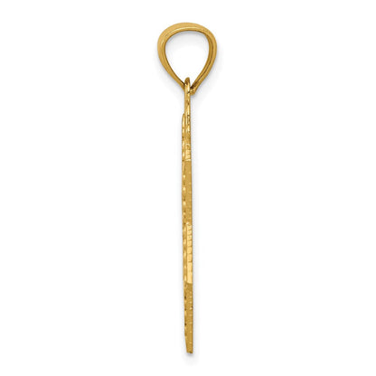 14K Gelbgold Davidstern-Anhänger, diamantiert