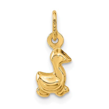14K Gelbgold Duck Charm