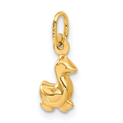 14K Gelbgold Duck Charm
