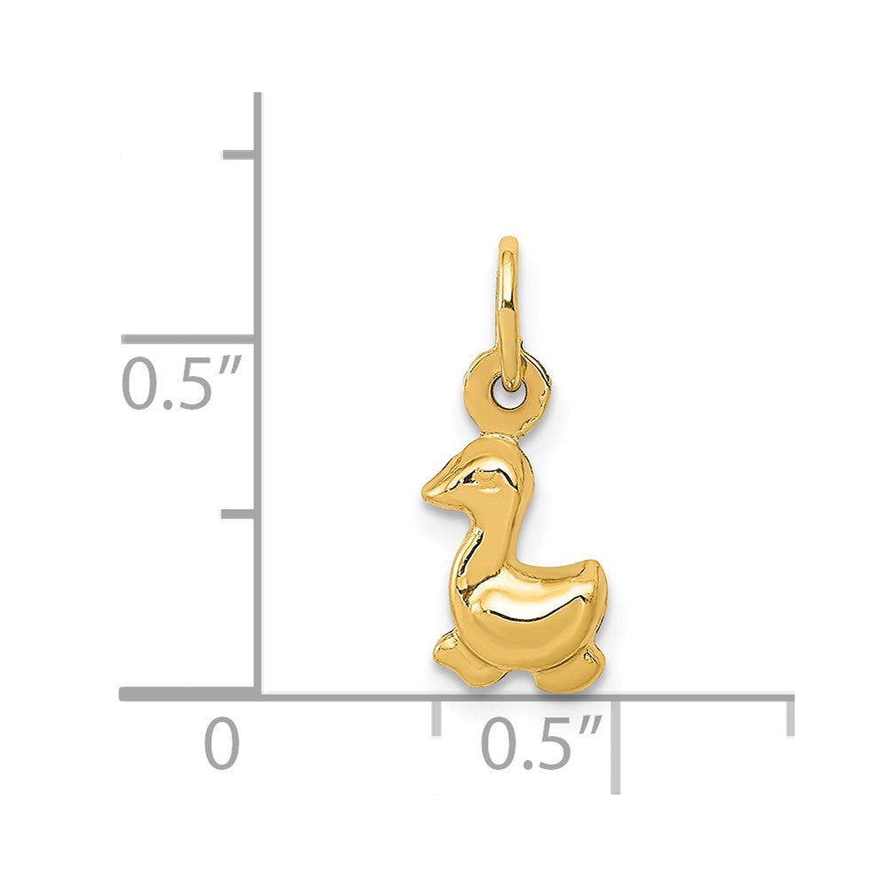 14K Gelbgold Duck Charm