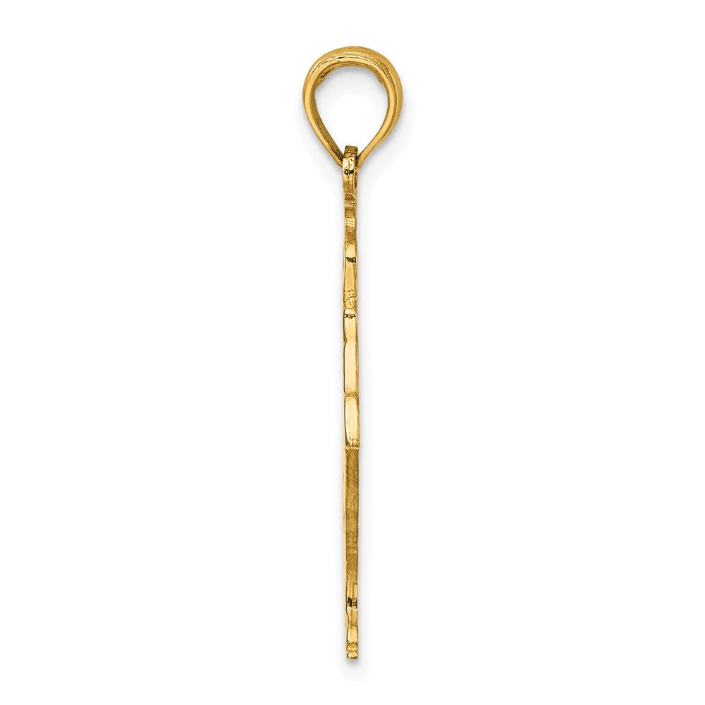14K Gelbgold Eis Skater Turning Charm
