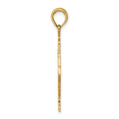 14K Gelbgold Eis Skater Turning Charm