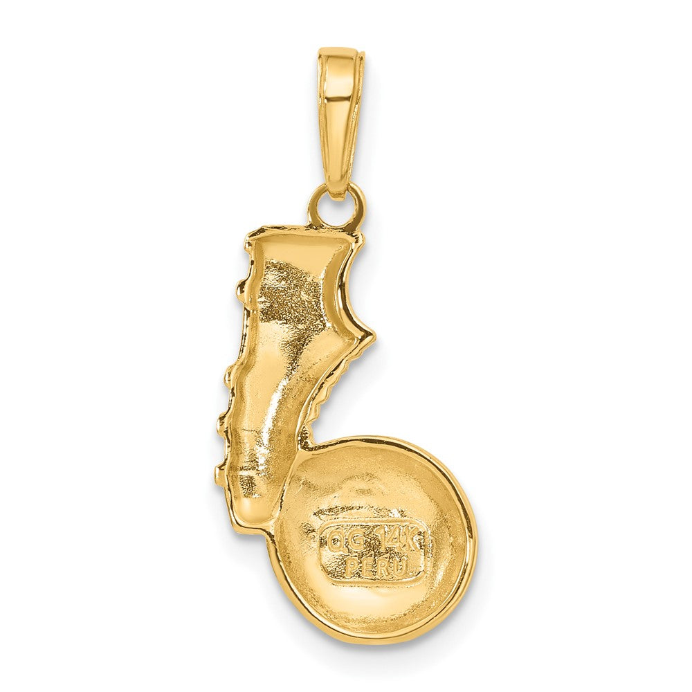 14K Gelbgold Fußball- und Schuh-Anhänger