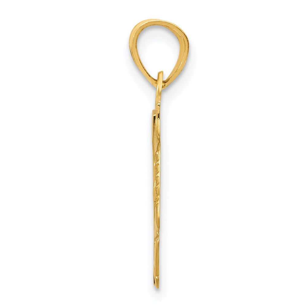 14K Gelbgold #1 Fußball Kugel mit Cleats Anhänger