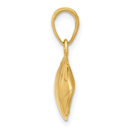 14K Gelbgold Football Profile Anhänger