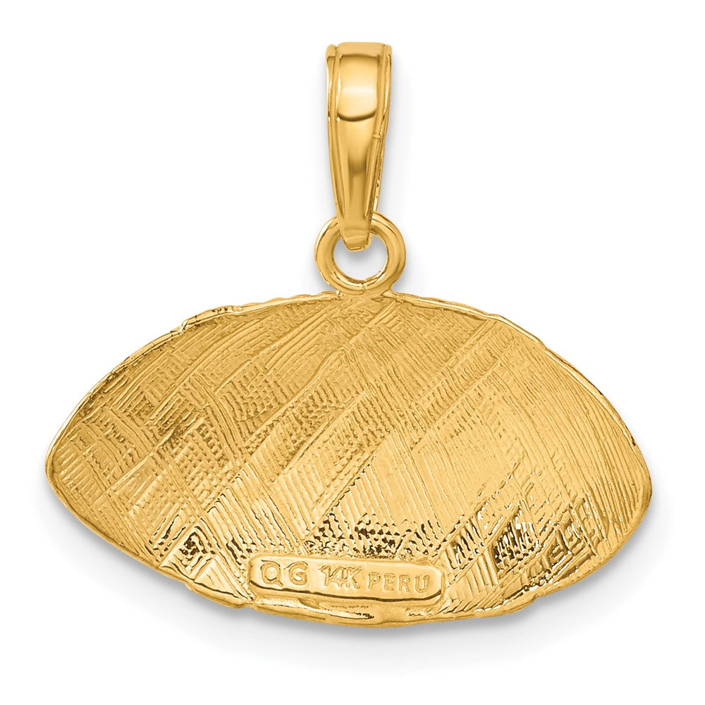 14K Gelbgold Football Profile Anhänger