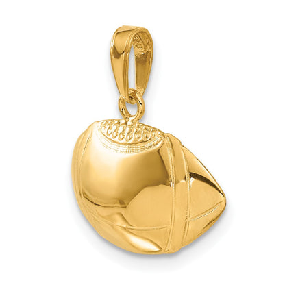 14K Gelbgold Football Profile Anhänger