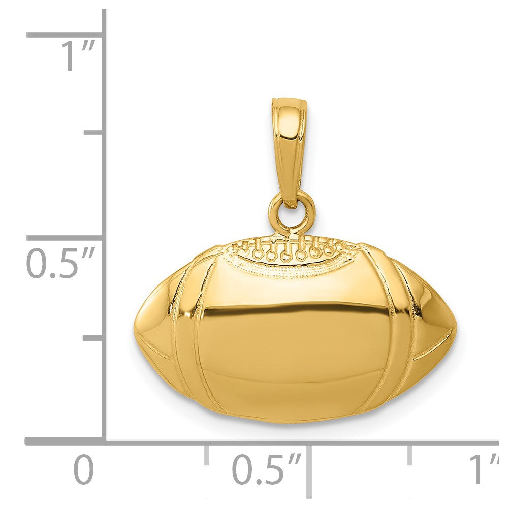 14K Gelbgold Football Profile Anhänger