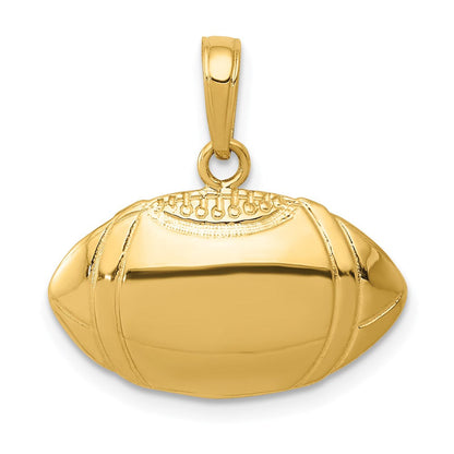 14K Gelbgold Football Profile Anhänger