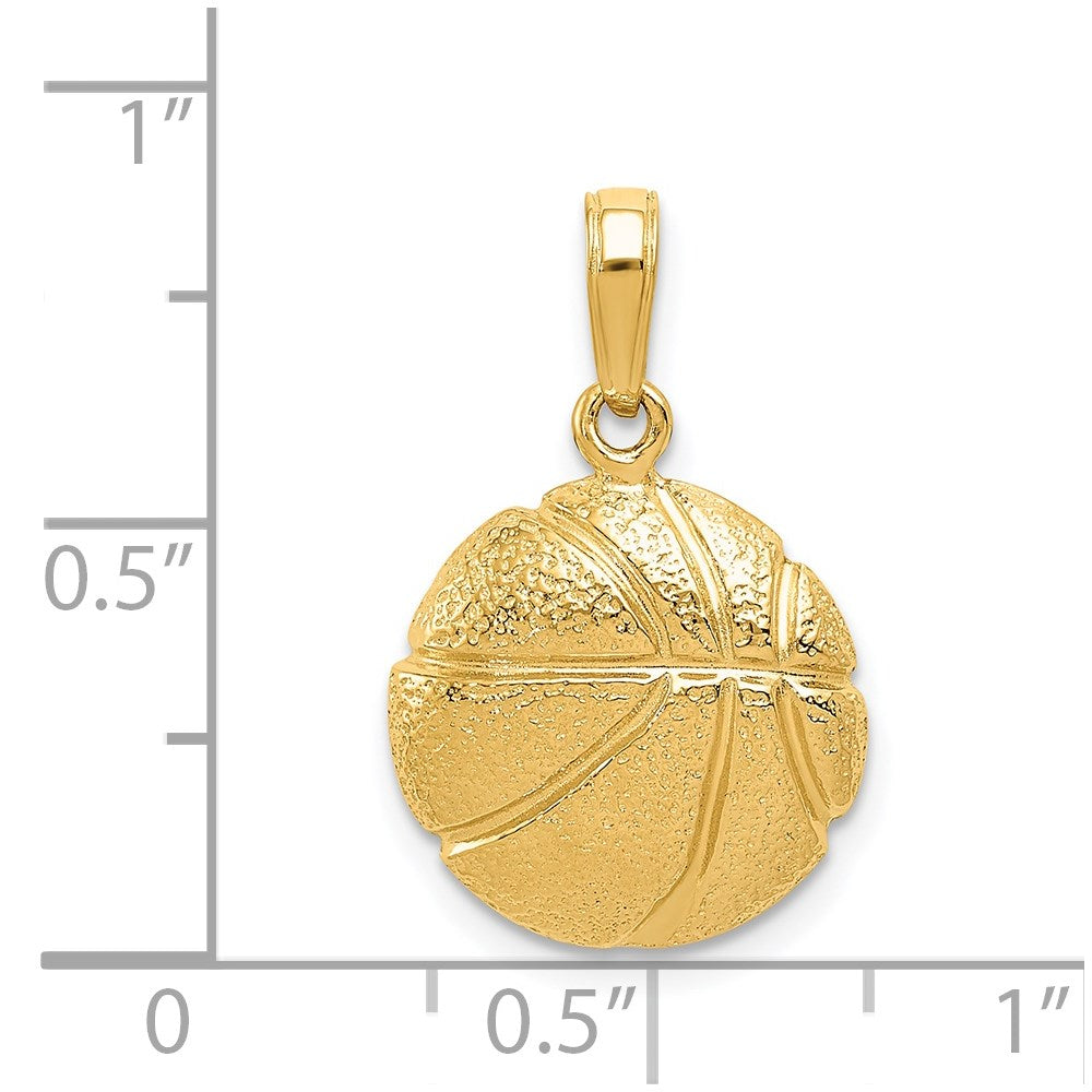 14 Karat Gelbgold Basketball-Anhänger