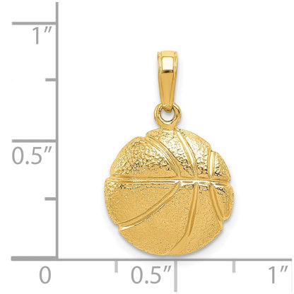 14 Karat Gelbgold Basketball-Anhänger