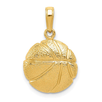 14 Karat Gelbgold Basketball-Anhänger