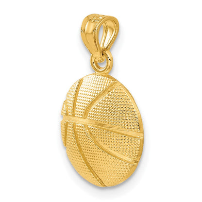 14K Gelbgold Basketball Anhänger