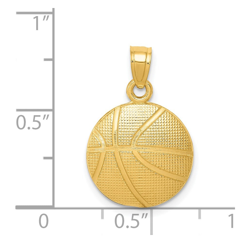 14K Gelbgold Basketball Anhänger