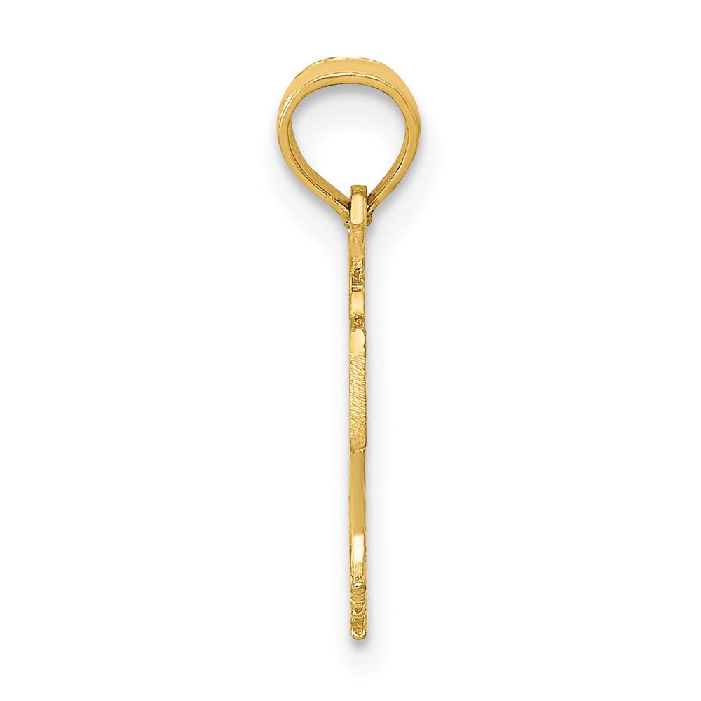 14K Gelbgold Basketball in Net Anhänger