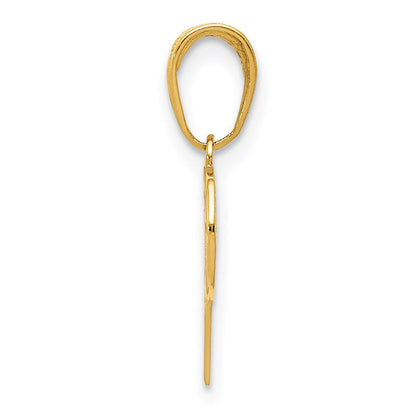 14K Gelbgold Basketball Creole und Kugel Anhänger