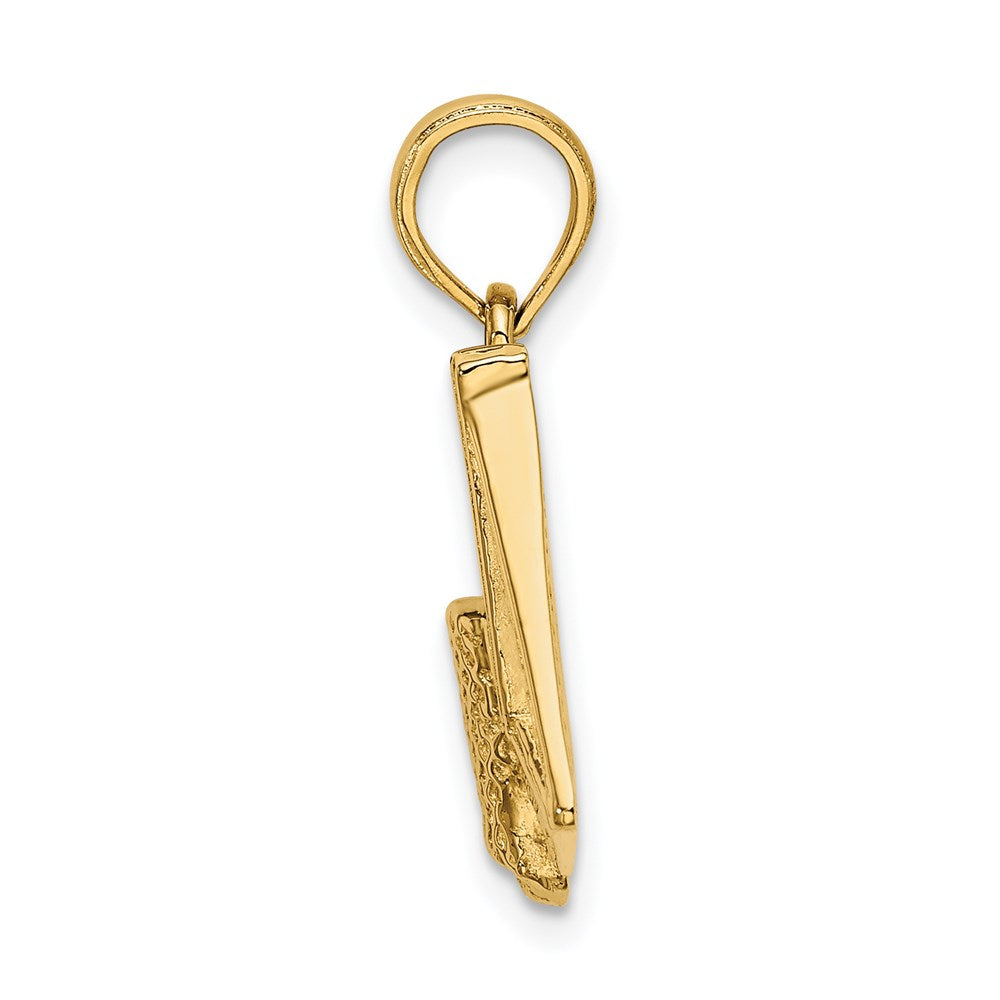 14K Gelbgold Basketballkorb-Charm