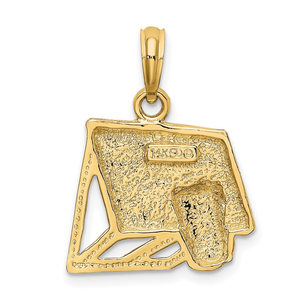14K Gelbgold Basketballkorb-Charm