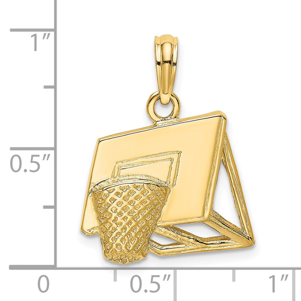 14K Gelbgold Basketballkorb-Charm