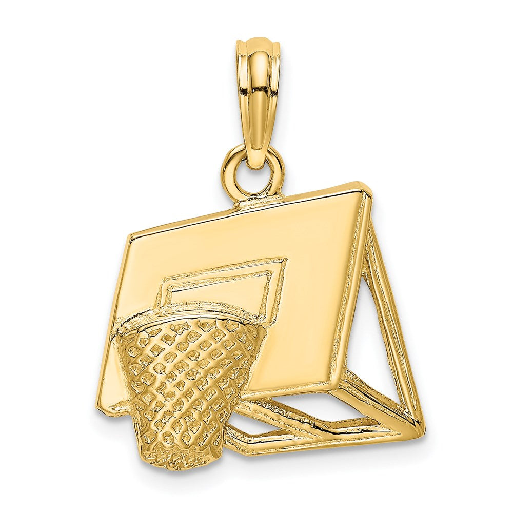 14K Gelbgold Basketballkorb-Charm