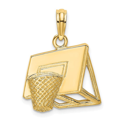 14K Gelbgold Basketballkorb-Charm