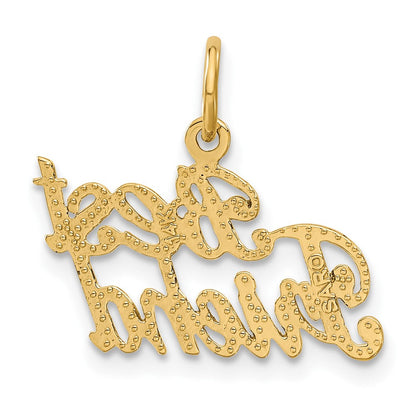 14K Gelbgold Beste Freund Charm