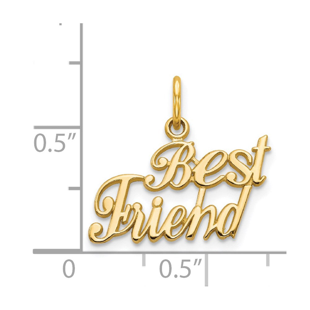 14K Gelbgold Beste Freund Charm