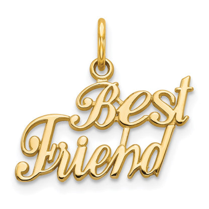 14K Gelbgold Beste Freund Charm