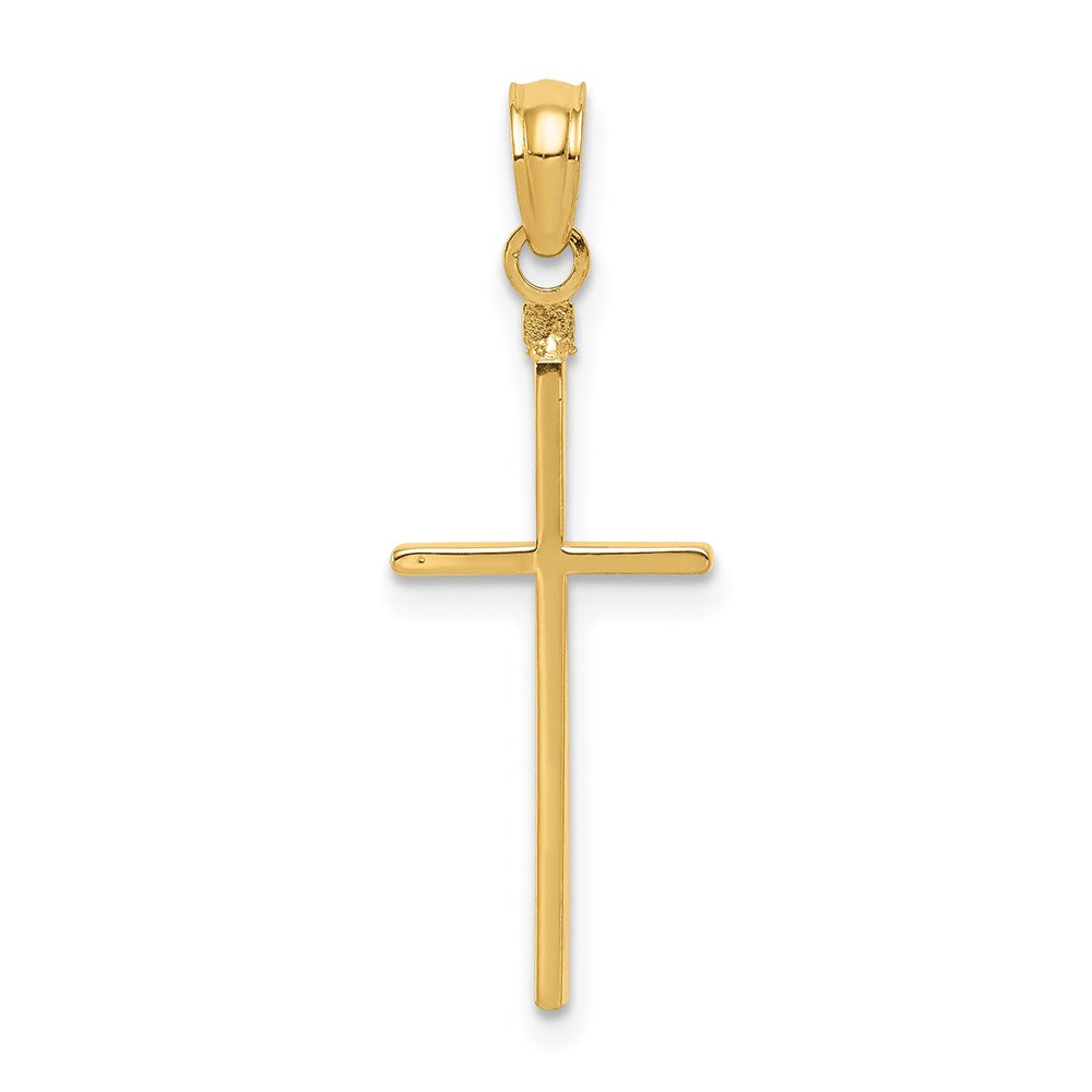 14K Gelbgold Poliert Kreuz Anhänger