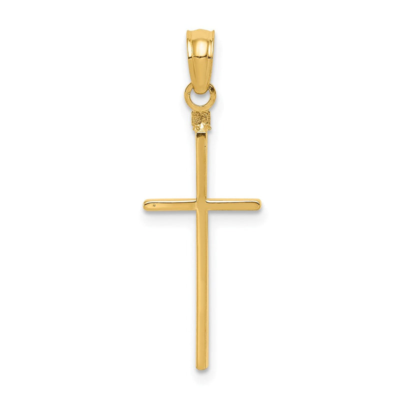 14K Gelbgold Poliert Kreuz Anhänger
