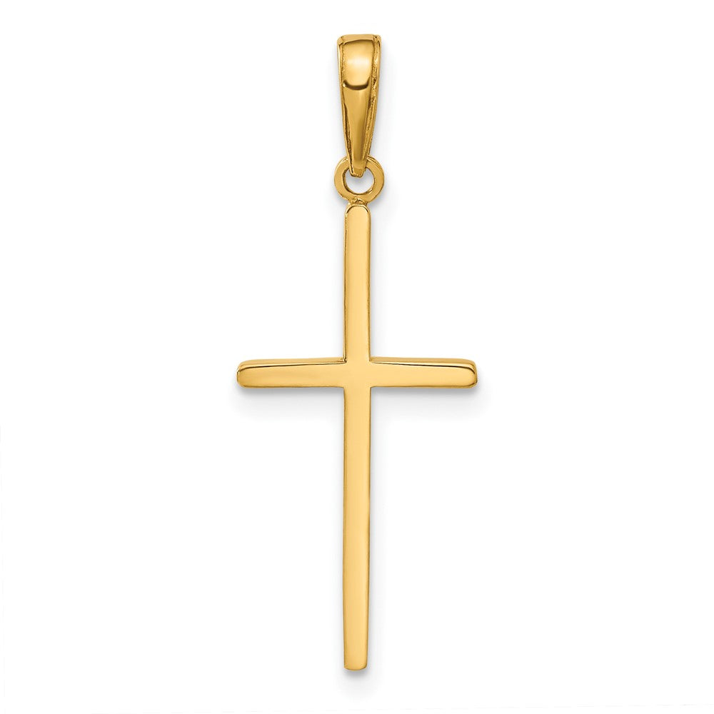 14K Gelbgold Poliert Kreuz Anhänger