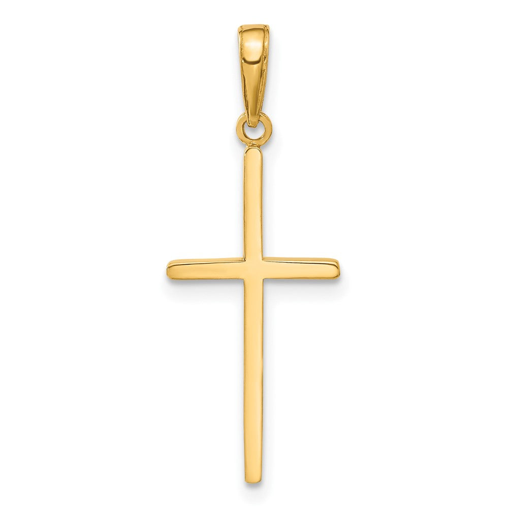 14K Gelbgold Poliert Kreuz Anhänger