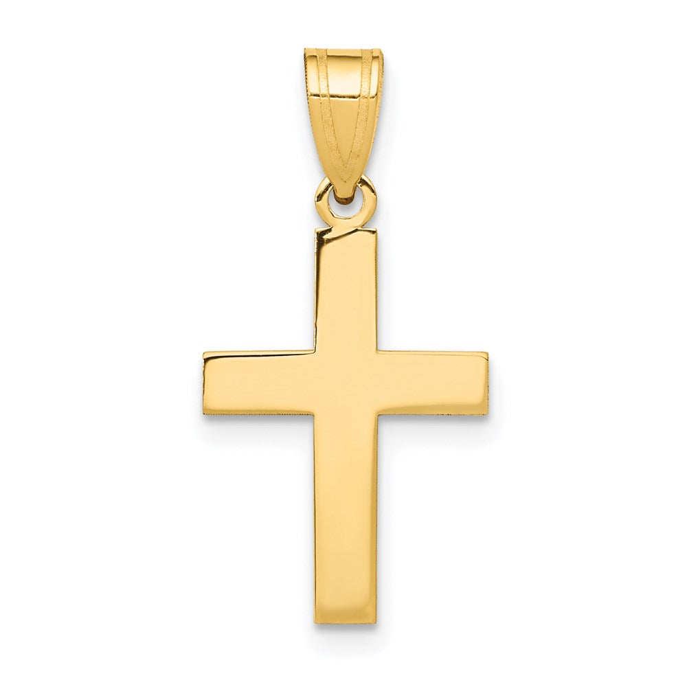 14K Gelbgold Poliert Kreuz Charm