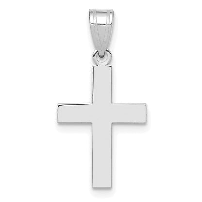 14K Weißgold Poliert Kreuz Charm