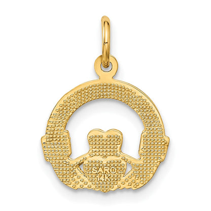 14K Gelbgold Claddagh Charm