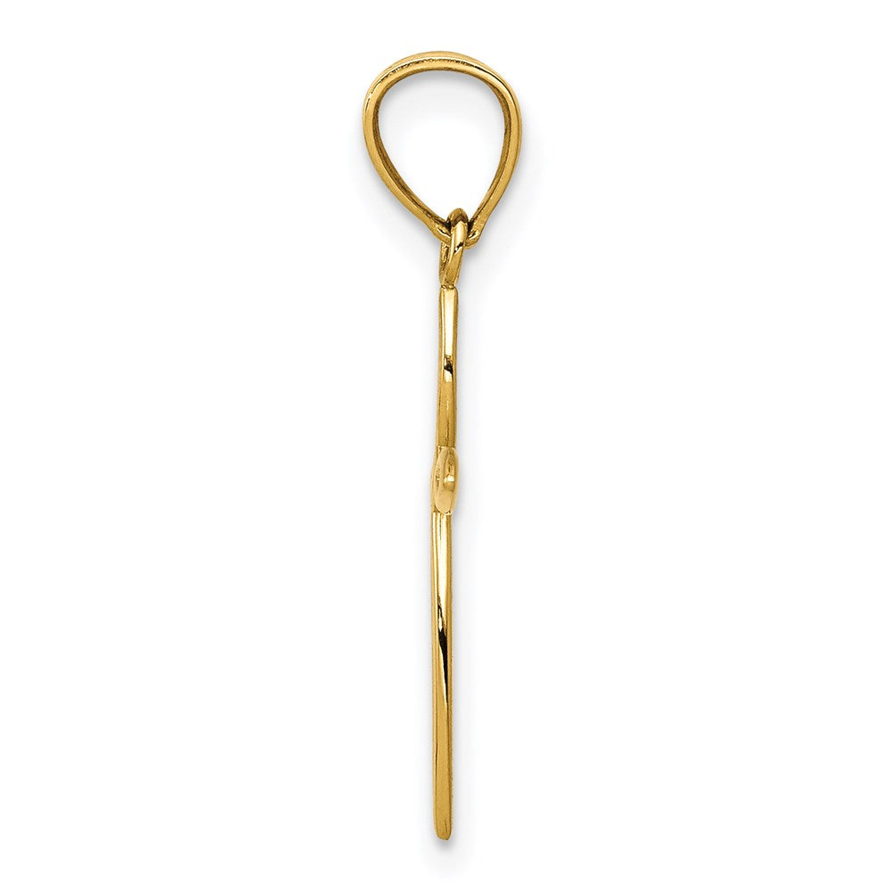 14K Gelbgold Passion Kreuz Charm