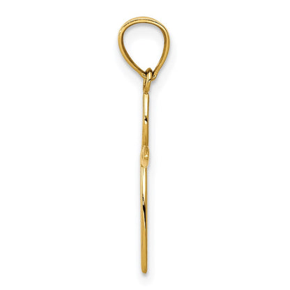 14K Gelbgold Passion Kreuz Charm