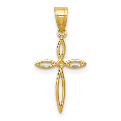 14K Gelbgold Passion Kreuz Charm