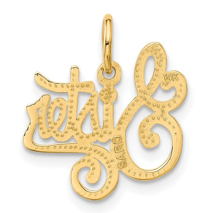 14K Gelbgold Schwester Charm