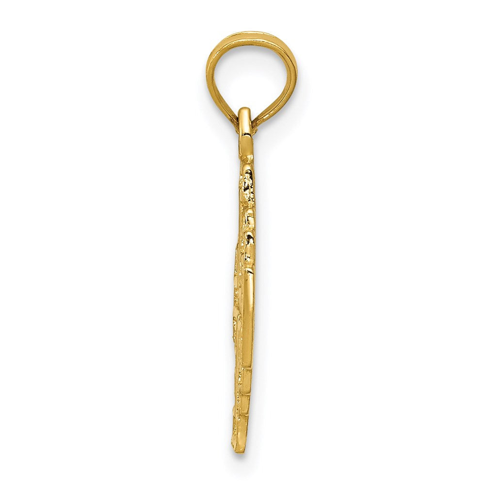 14K Gelbgold Jerusalem Kreuz Anhänger