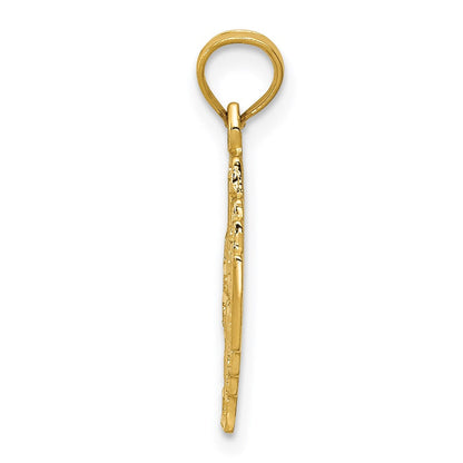 14K Gelbgold Jerusalem Kreuz Anhänger