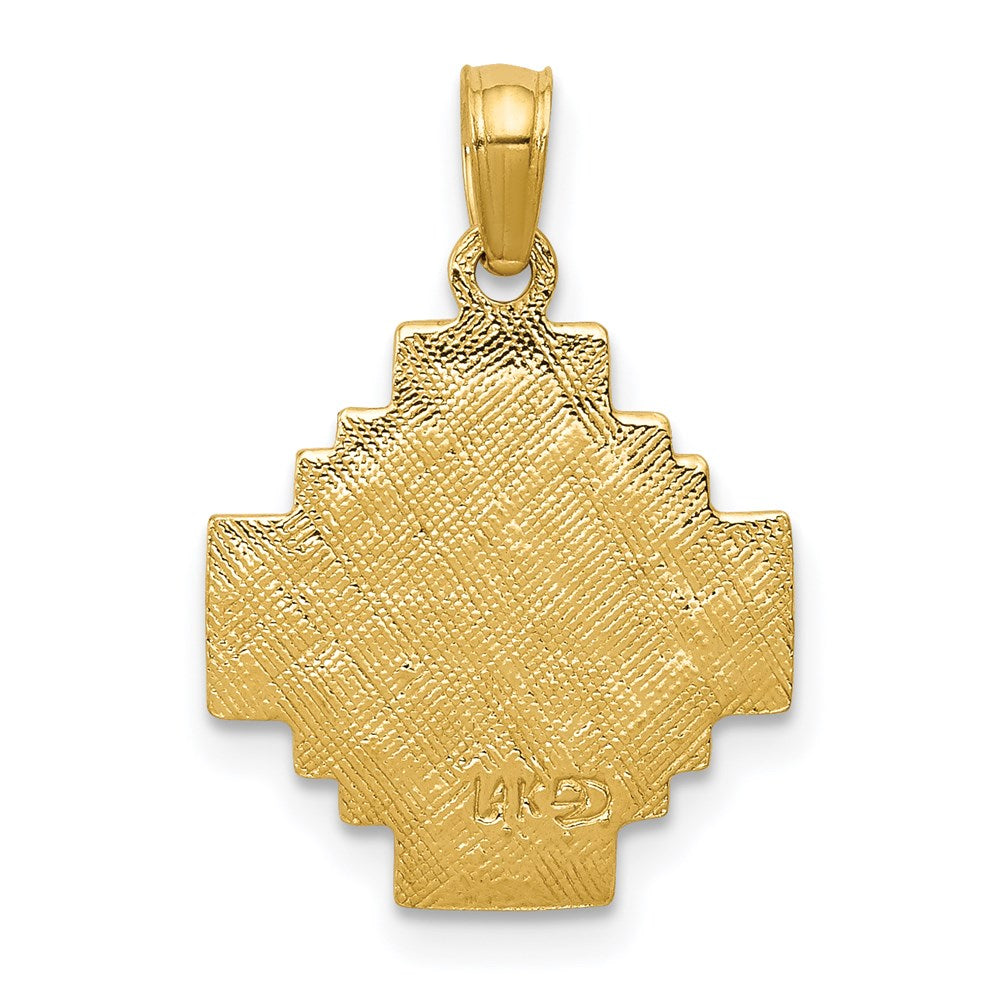14K Gelbgold Jerusalem Kreuz Anhänger