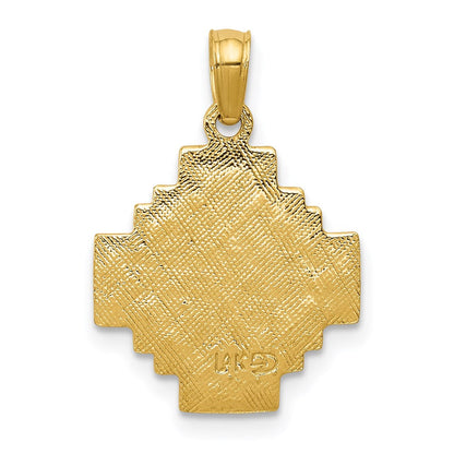 14K Gelbgold Jerusalem Kreuz Anhänger
