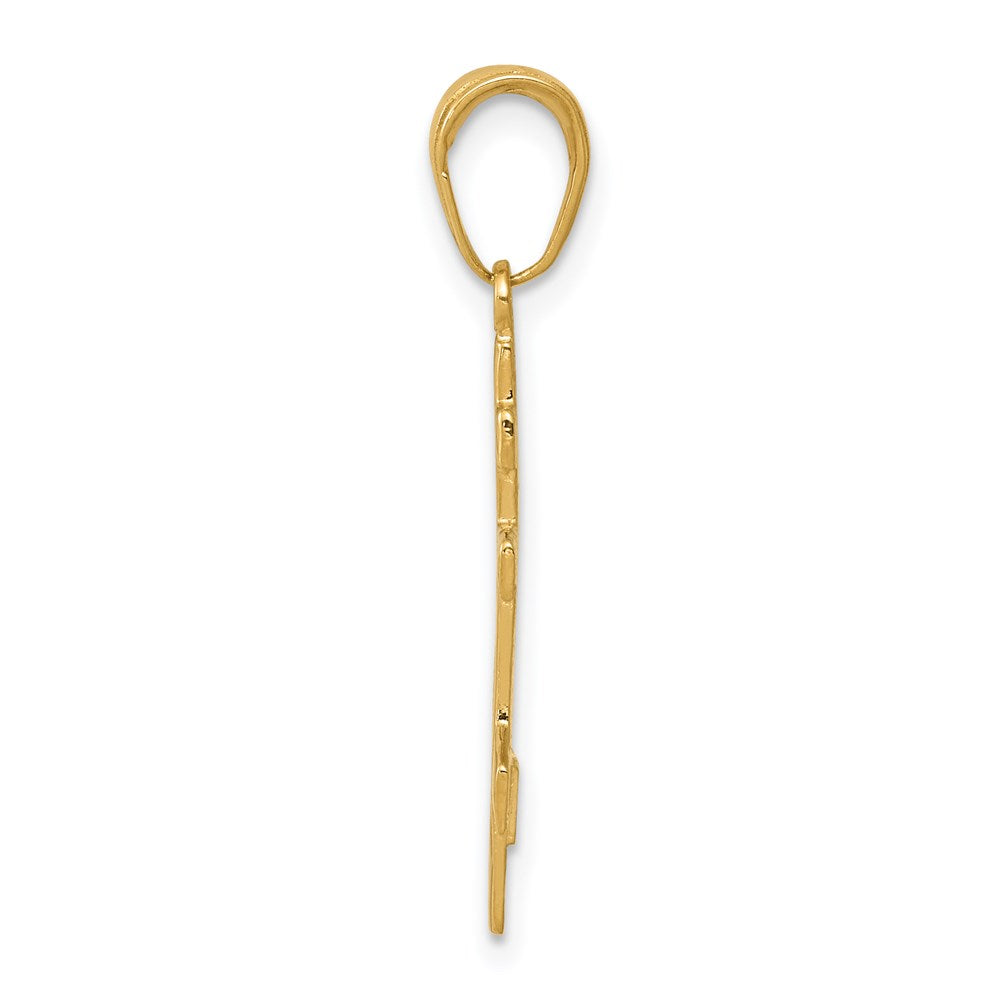 14K Gelbgold Eastern Orthodox Kreuz Anhänger