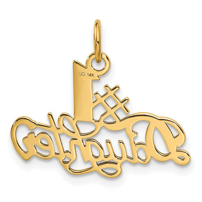 14K Gelbgold #1 Tochter Charm