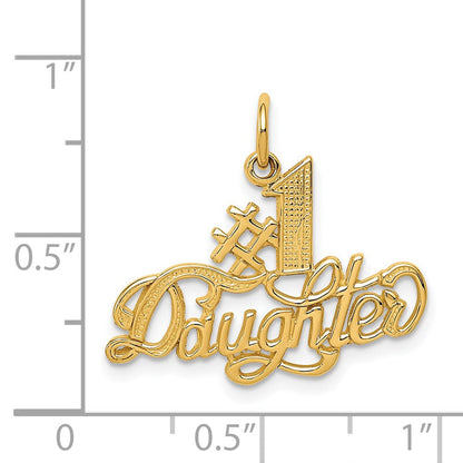 14K Gelbgold #1 Tochter Charm