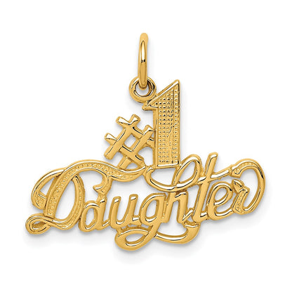 14K Gelbgold #1 Tochter Charm