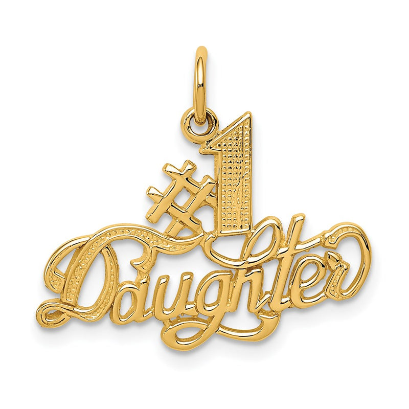 14K Gelbgold #1 Tochter Charm
