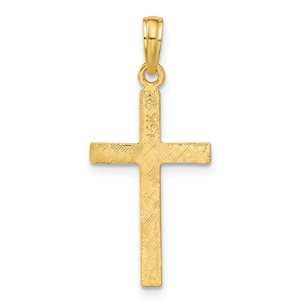 14K Gelbgold Lateinisch Kreuz Anhänger
