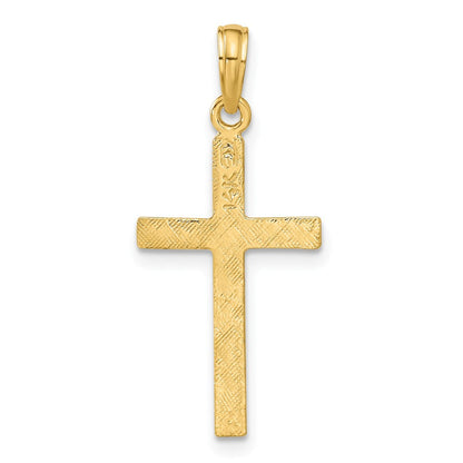 14K Gelbgold Lateinisch Kreuz Anhänger